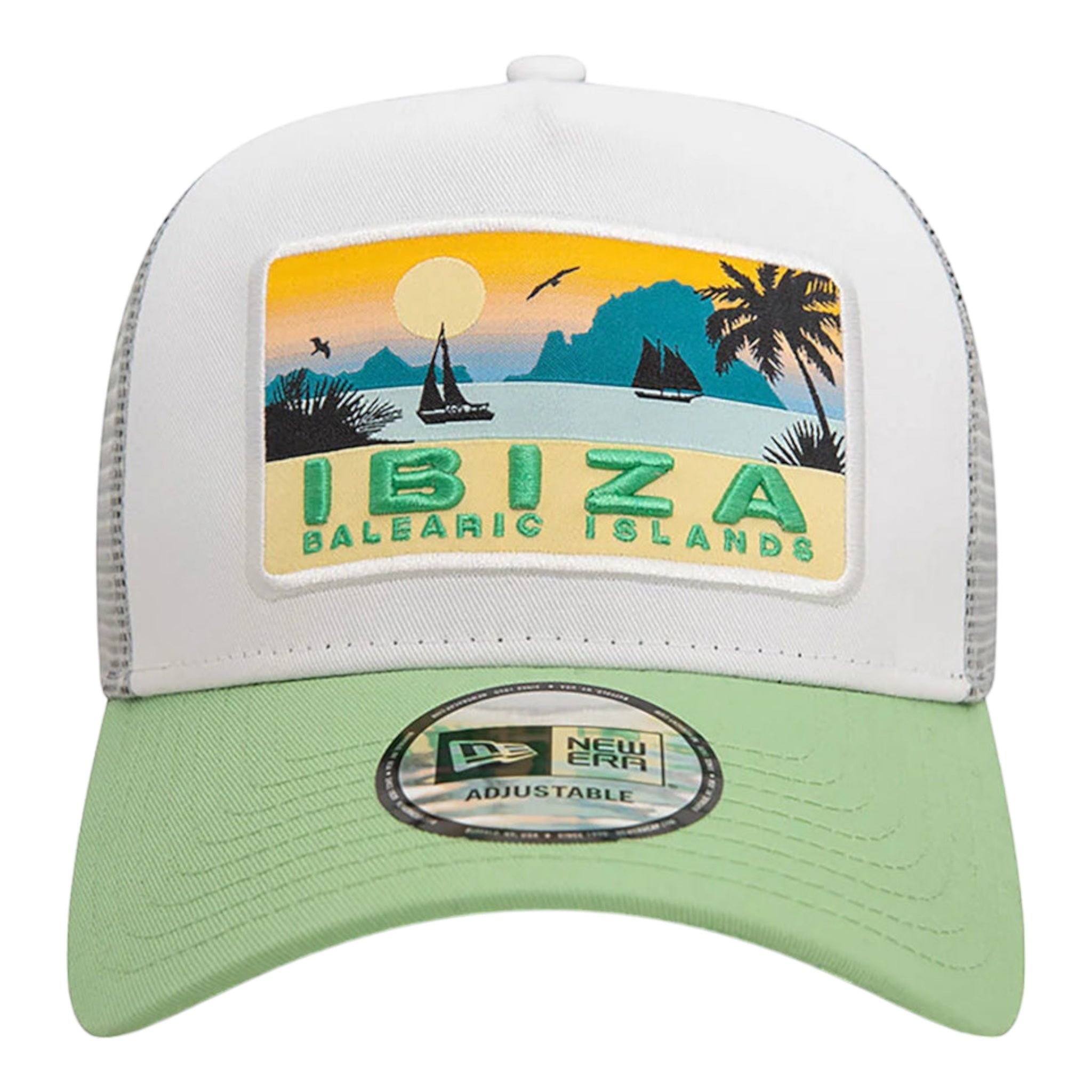 Cappello Adulto Unisex Ibiza Trucker Bianco Verde 60503542 New Era