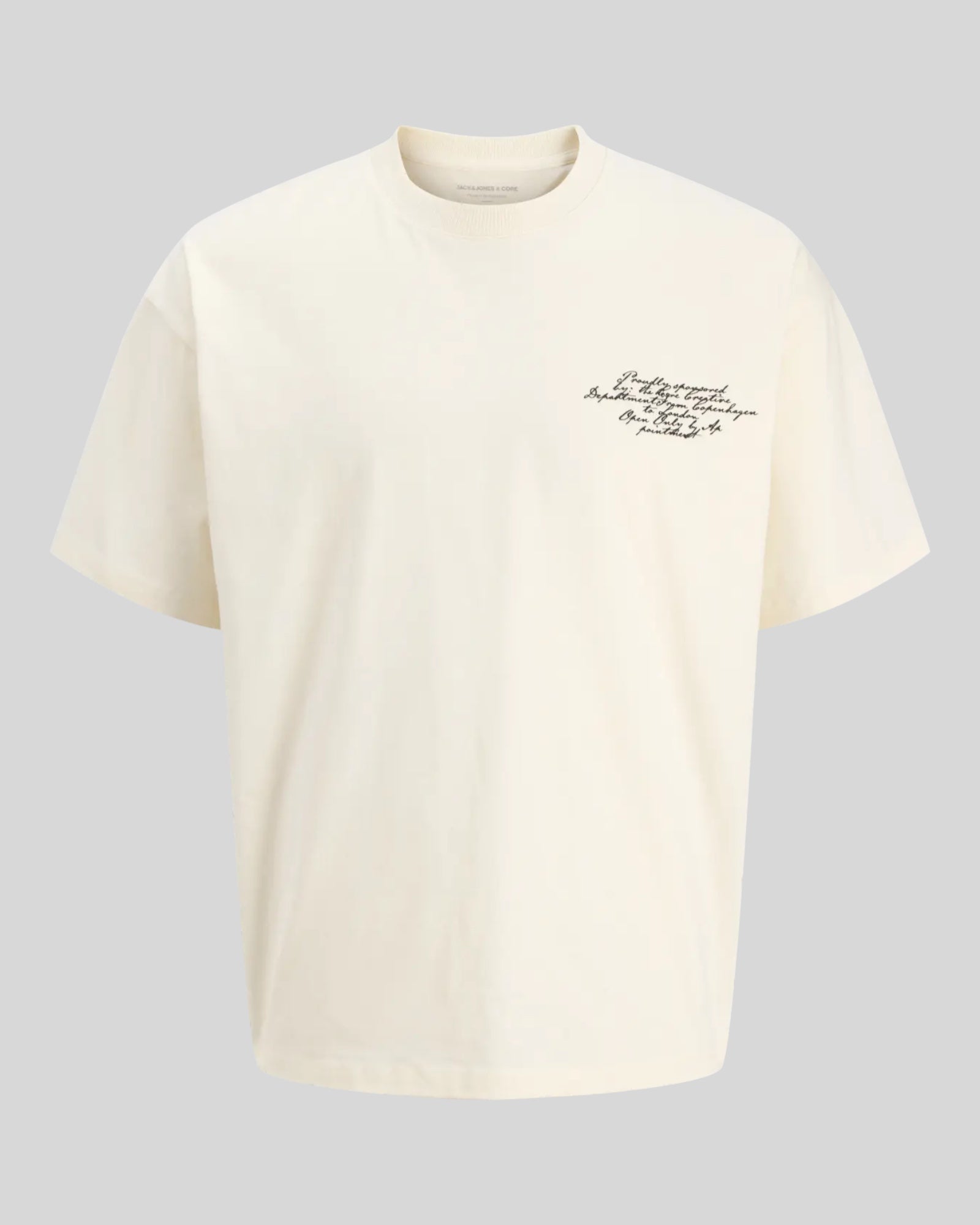 T-Shirt Jcodust Script Back SS Sweet Corn  12292982 Jack & Jones