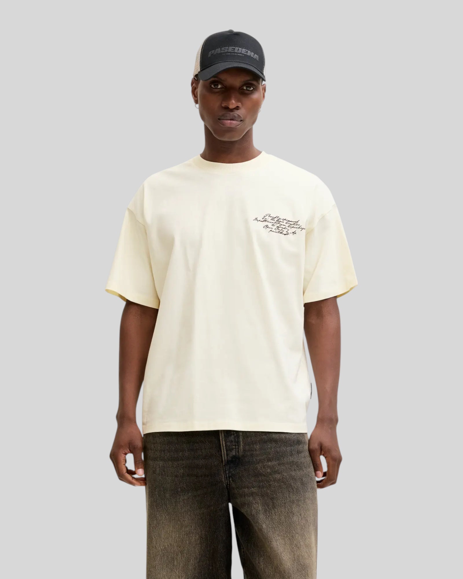 T-Shirt Jcodust Script Back SS Sweet Corn  12292982 Jack & Jones