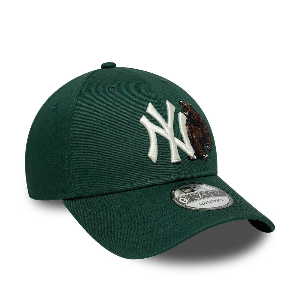 New Era 9FORTY MLB Outdoor Icon New York Yankees verde scuro 60915889 vista laterale