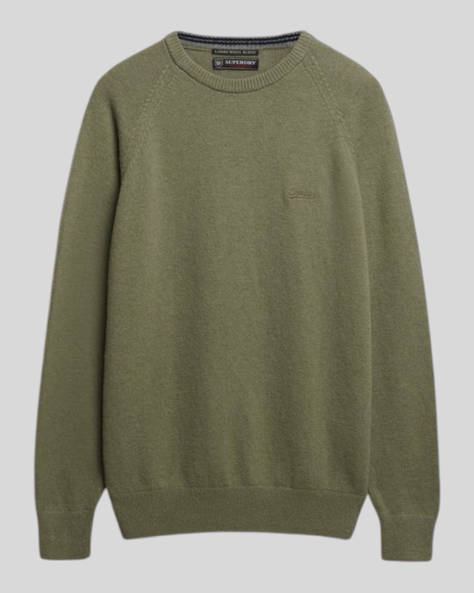 Maglione Girocollo In Misto Lana Light Sage M6110689A QX7 Superdry