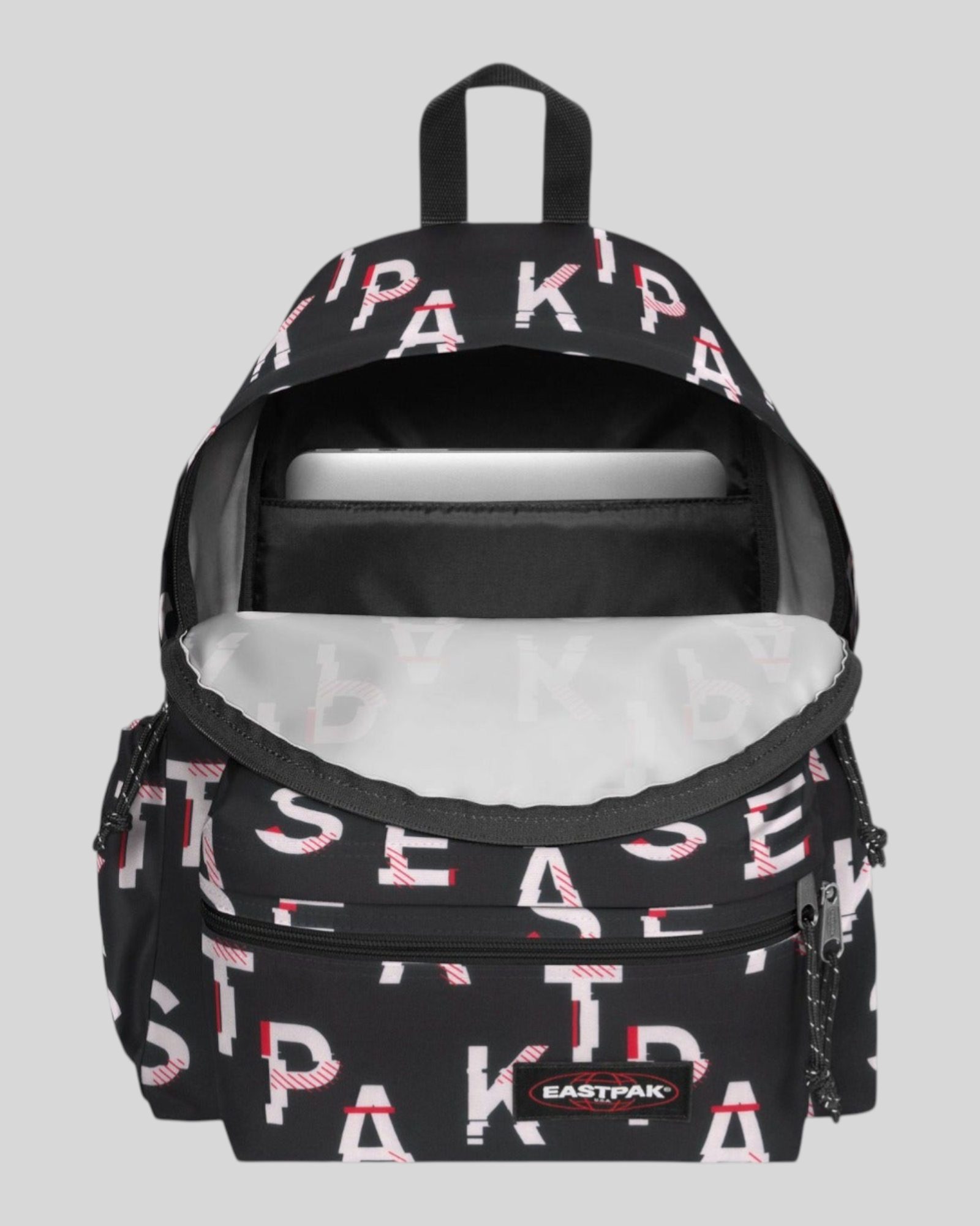 Unisex Padded Zip Backpack Black/White EK0A5B74 Eastpack